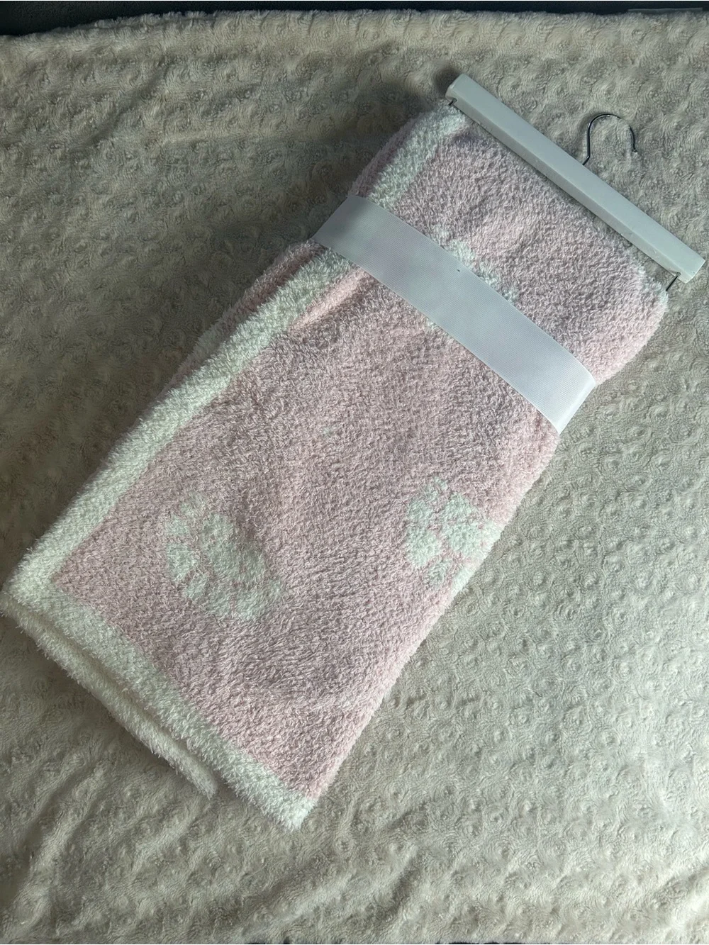 Cupcakes and Cashmere Baby Happy Sunshine Blanket Pink White Chenille Soft Cozy